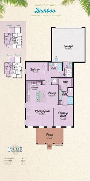 2D floor plan layout for the Bamboo by Minto Communities in Latitude Margaritaville Hilton Head, Hardeeville, SC (Image 3). 2D floor plan layout for the Bamboo by Minto Communities in Latitude Margaritaville Hilton Head, Hardeeville, SC (Image 3).