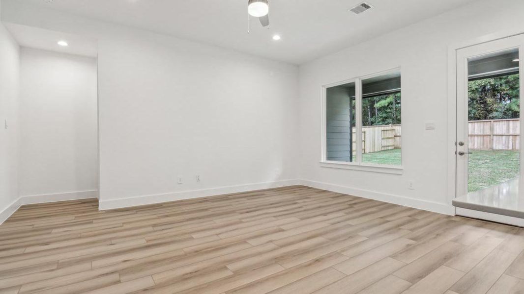 Representative unfurnished interior of a home built from the Opal by D.R. Horton in Mill Creek Estates, Magnolia (Image 21). Representative unfurnished interior of a home built from the Opal by D.R. Horton in Mill Creek Estates, Magnolia (Image 21).