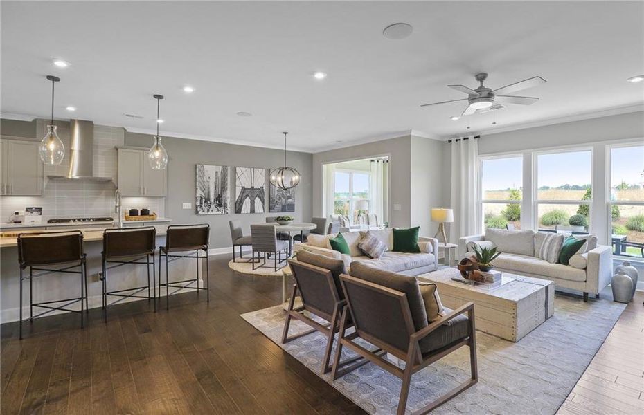 Furnished interior view inside a new home in Sierra Creek, Hoschton (Image 30).