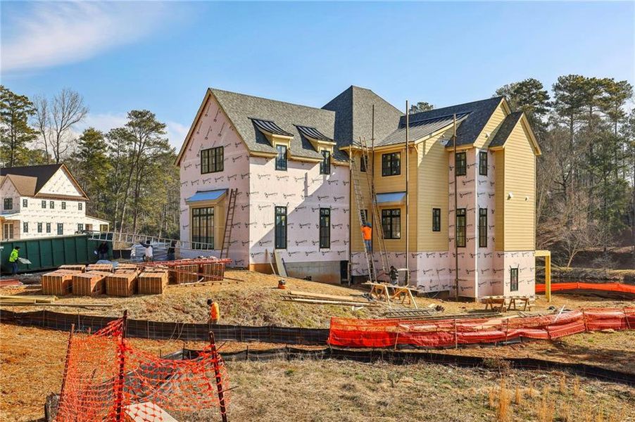 In-progress construction of a new home in , Roswell, GA (Image 5).