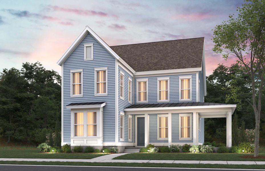 Poplar Exterior 21 new construction home with front porch