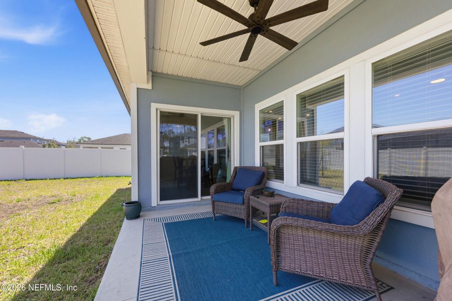 Exterior details and patio area of a home in Cordova Palms, St. Augustine (Image 23). Exterior details and patio area of a home in Cordova Palms, St. Augustine (Image 23).