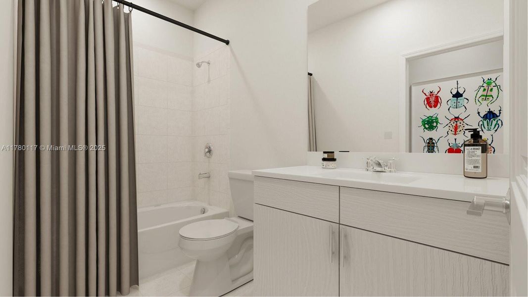 Furnished interior view inside a new home in Hawthorne at Galiano Pointe, Miami (Image 12).