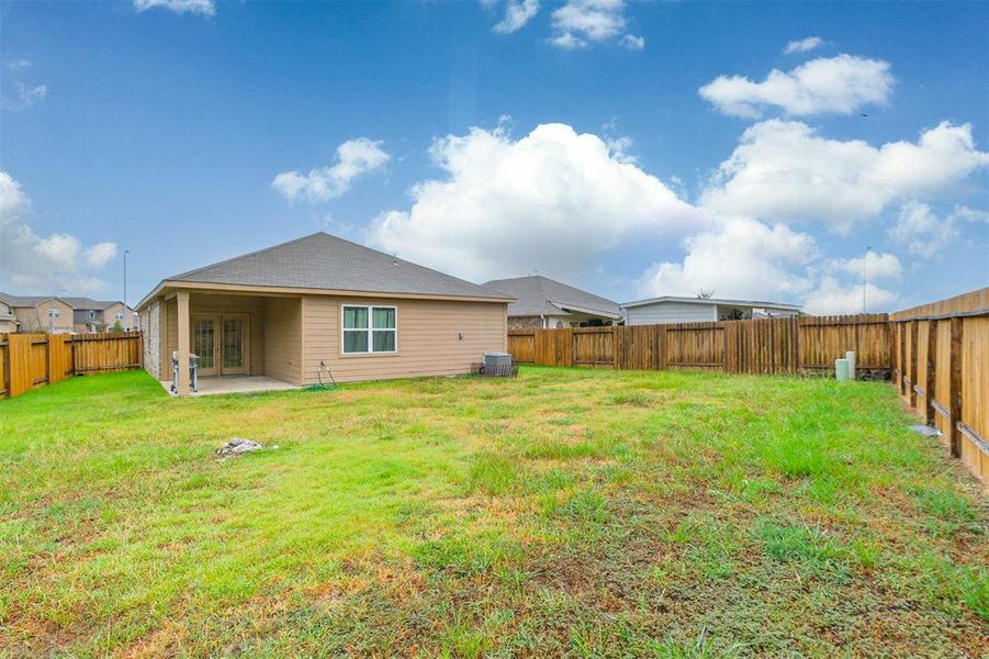 View of oversized lot.