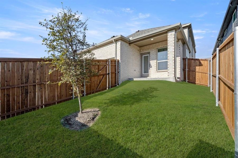 Exterior details and patio area of a home in Trails at Cottonwood Creek, Rowlett (Image 22). Exterior details and patio area of a home in Trails at Cottonwood Creek, Rowlett (Image 22).