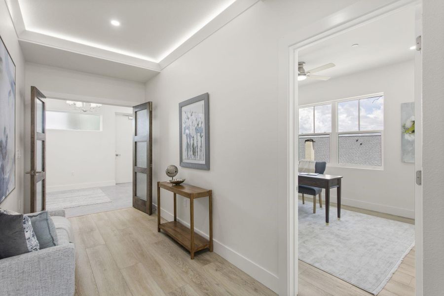 Furnished interior view inside a new home in , Tierra Verde (Image 42).