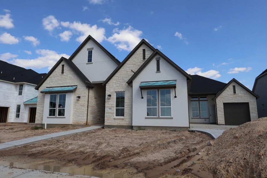 In-progress construction of a new home in Dunham Pointe, Cypress, TX (Image 28).