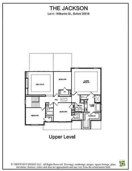 2D floor plan layout of this home in , Buford, GA (Image 3).
