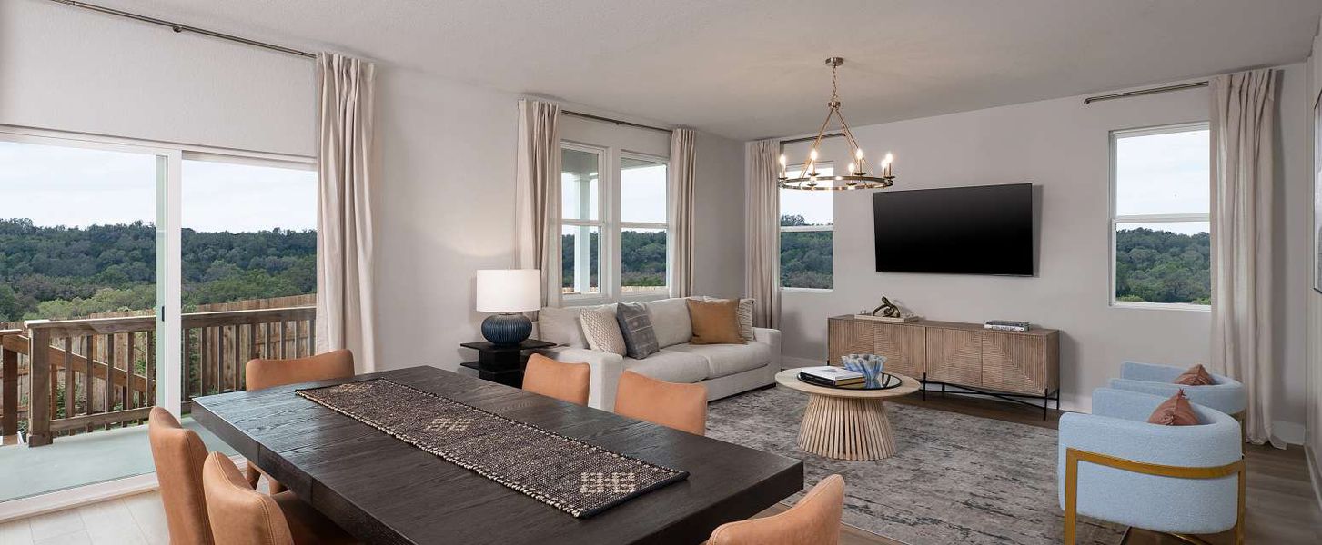 Representative furnished interior of a home built from the Wyatt by Ashton Woods in Cannon Ranch, Dripping Springs (Image 10).