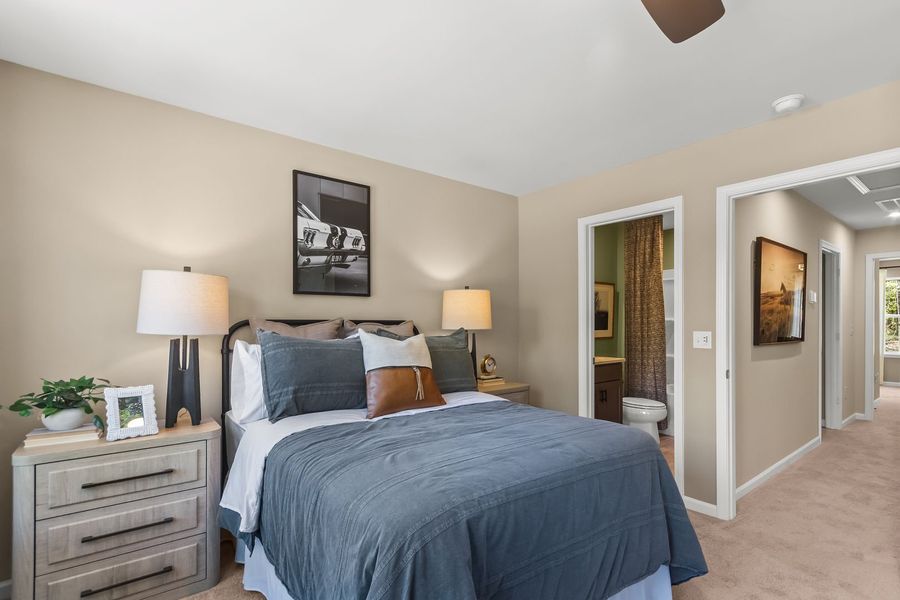 Furnished interior view inside a new home in Bridgeport Townhomes, Greenville (Image 23). Furnished interior view inside a new home in Bridgeport Townhomes, Greenville (Image 23).