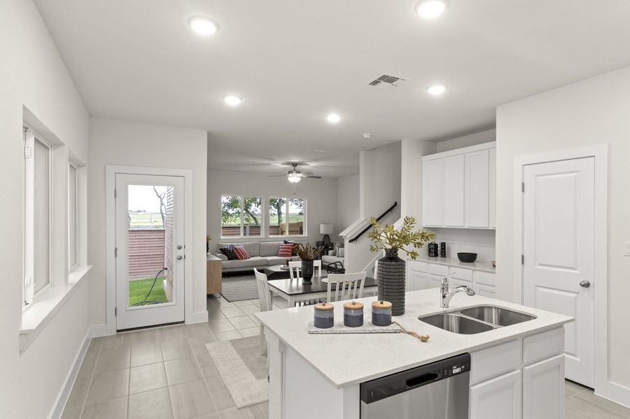 Furnished interior view inside a new home in Saddle Creek Twinhomes, Georgetown (Image 3).