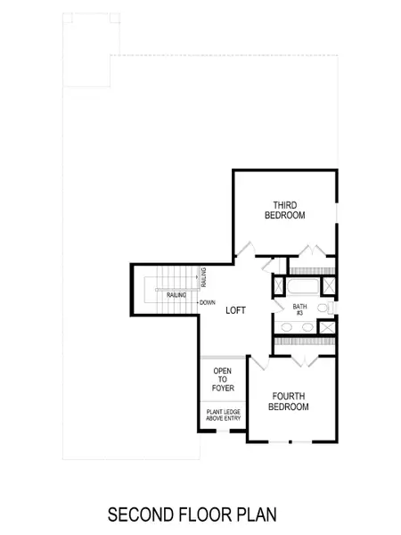 2D floor plan layout for the Edgecliff F by First Texas Homes in Solterra, Mesquite, TX (Image 4).