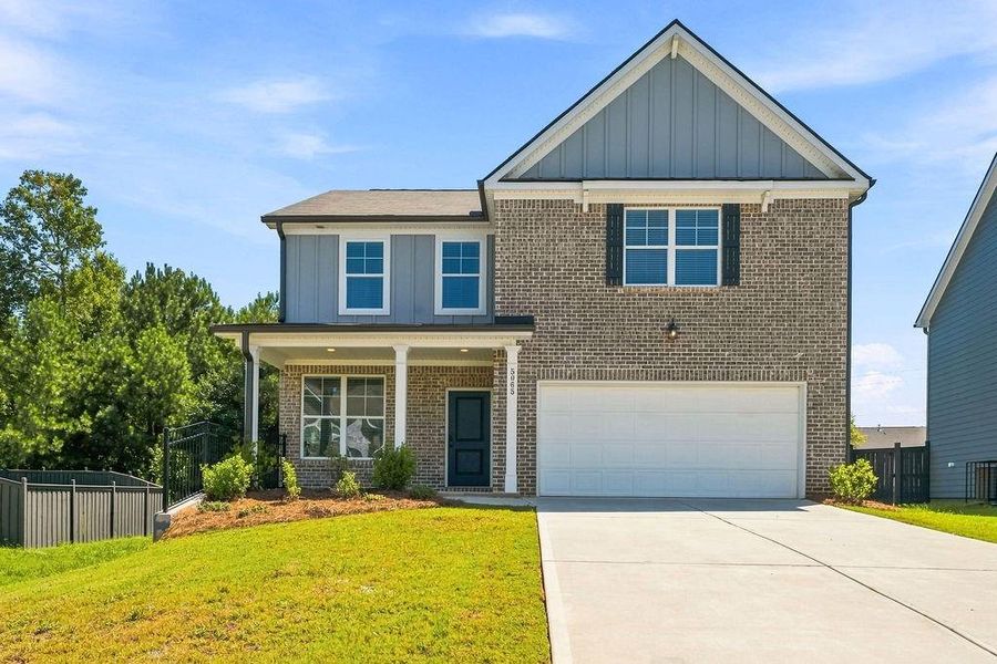Front exterior of a new home in , Austell, GA, highlighting curb appeal (Image 2). Front exterior of a new home in , Austell, GA, highlighting curb appeal (Image 2).