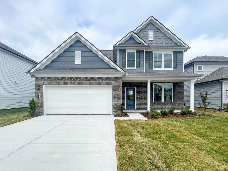 Front exterior of a new home in Carver Creek, Lebanon, TN, highlighting curb appeal (Image 1). Front exterior of a new home in Carver Creek, Lebanon, TN, highlighting curb appeal (Image 1).