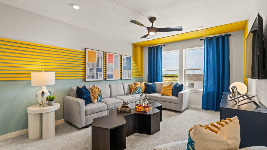 The Second Floor Loft Area in the Model Highbourne by DRB Homes in Hamilton Bluff located in Haines City, FL. The Second Floor Loft Area in the Model Highbourne by DRB Homes in Hamilton Bluff located in Haines City, FL.