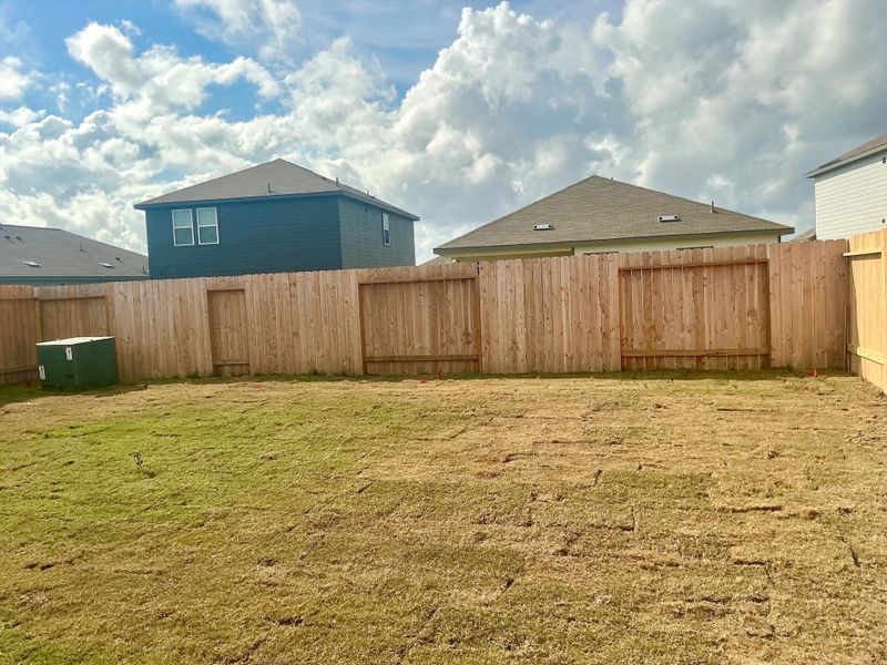 Exterior details and patio area of a home in Cedar Pointe, Crosby (Image 3). Exterior details and patio area of a home in Cedar Pointe, Crosby (Image 3).