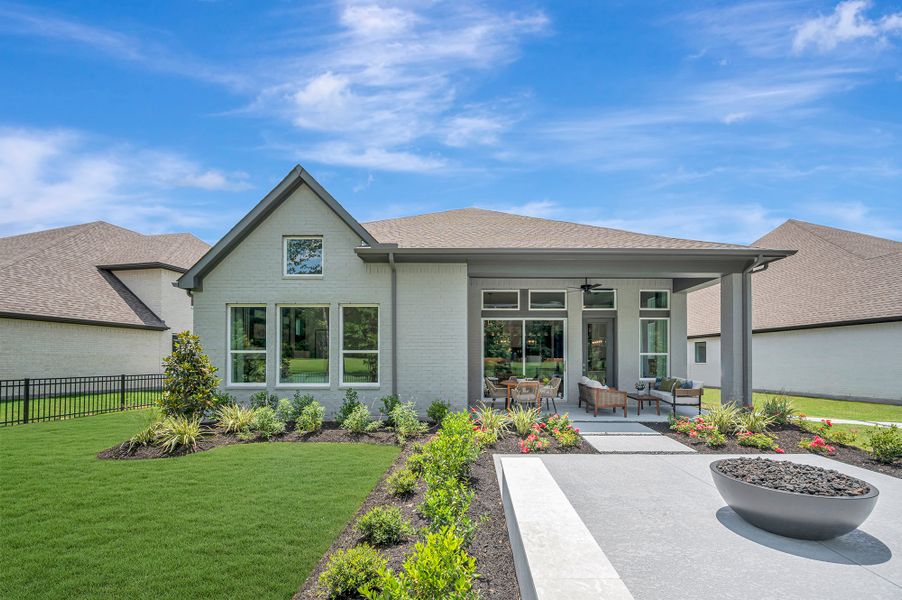 Representative exterior photo of a completed home built from the The Cornwall by David Weekley Homes in The Highlands Encore - Tranquil Collection, Porter, TX (Image 1). Representative exterior photo of a completed home built from the The Cornwall by David Weekley Homes in The Highlands Encore - Tranquil Collection, Porter, TX (Image 1).