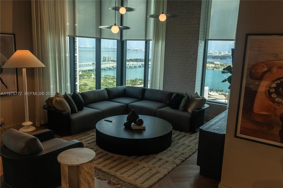 Furnished interior view inside a new home in , Miami (Image 18).