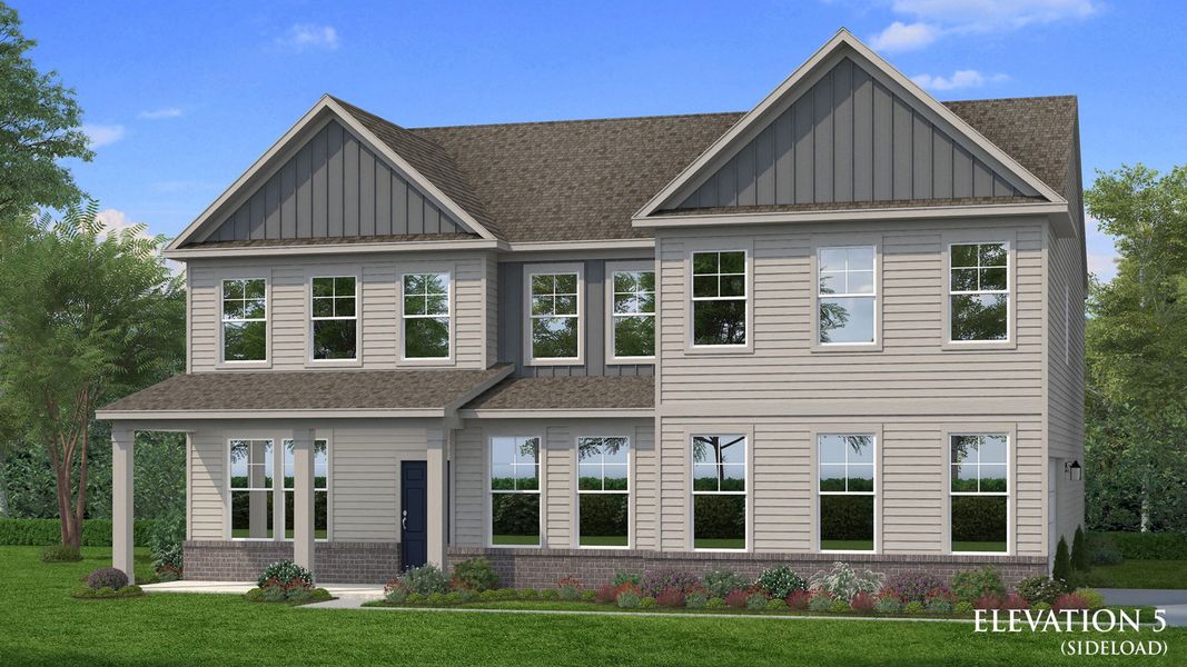 Representative exterior photo of a completed home built from the Rosemary II - SL by DRB Homes in Brighton, Locust Grove, GA (Image 20).