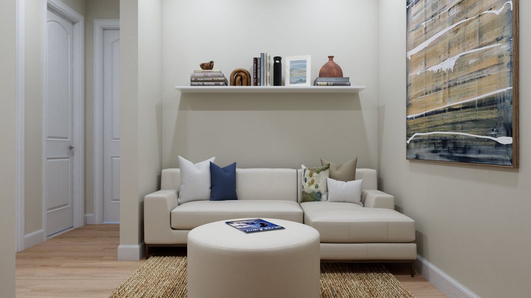 Representative furnished interior of a home built from the Evergreen by Risewell Homes in Country Club Estates, Palm Bay (Image 11).