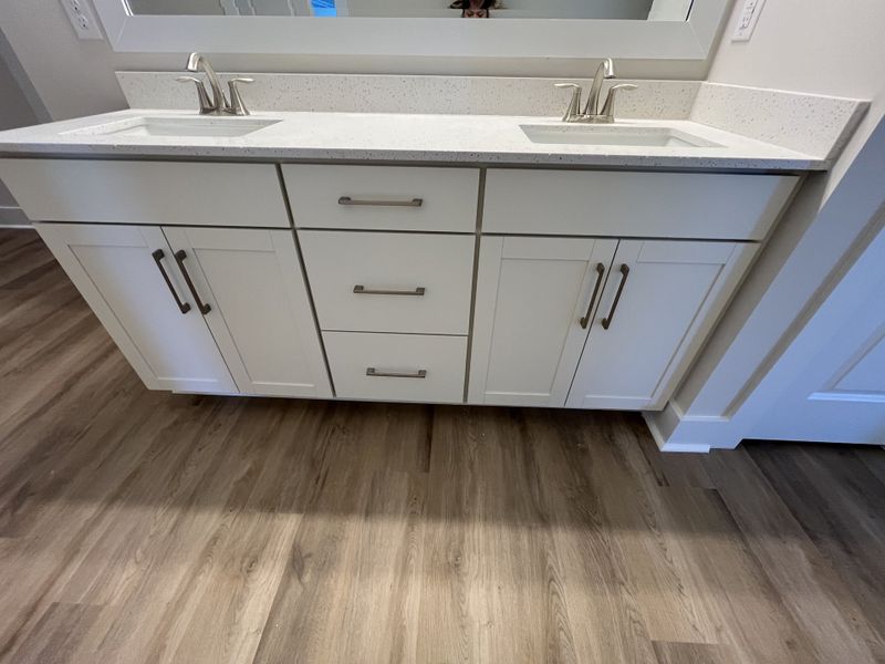 Close-up of interior finishes inside a home in River Tide Farms, Bolivia (Image 14).