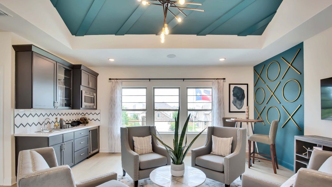 Furnished interior view inside a new home in Oaks at San Gabriel, Georgetown (Image 13). Furnished interior view inside a new home in Oaks at San Gabriel, Georgetown (Image 13).