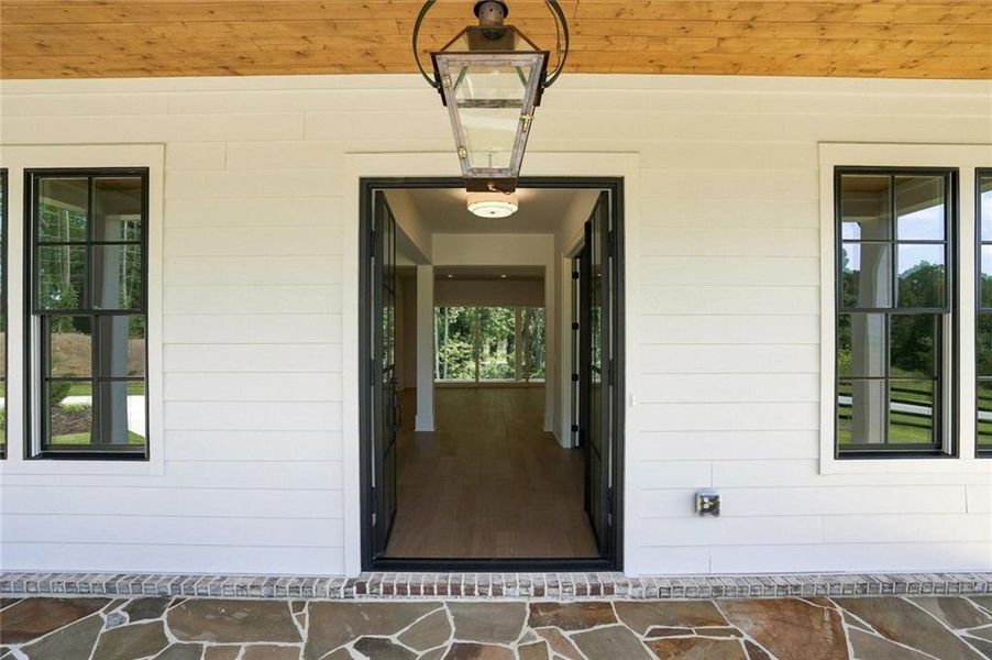 Exterior details and patio area of a home in , Canton (Image 35).