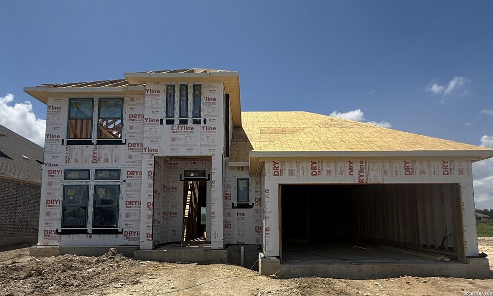 In-progress construction of a new home in Buffalo Crossing, Cibolo, TX (Image 9).