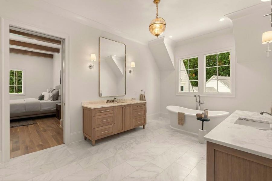 Furnished interior view inside a new home in , Sandy Springs (Image 19). Furnished interior view inside a new home in , Sandy Springs (Image 19).