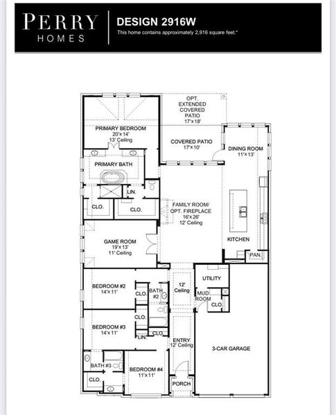 2D floor plan layout of this home in Reunion 60'/70', Rhome, TX (Image 3). 2D floor plan layout of this home in Reunion 60'/70', Rhome, TX (Image 3).