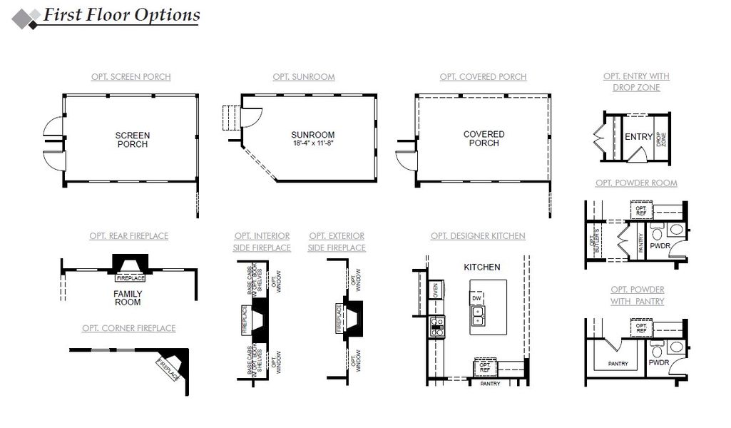 2D floor plan layout for the Roanoke by Eastwood Homes in Arbordale Reserve, Elgin, SC (Image 4).