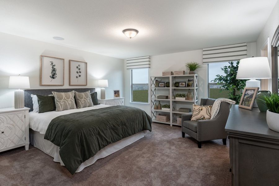 Representative furnished interior of a home built from the 2100 by KB Home in Spanish Trails, San Antonio (Image 6).
