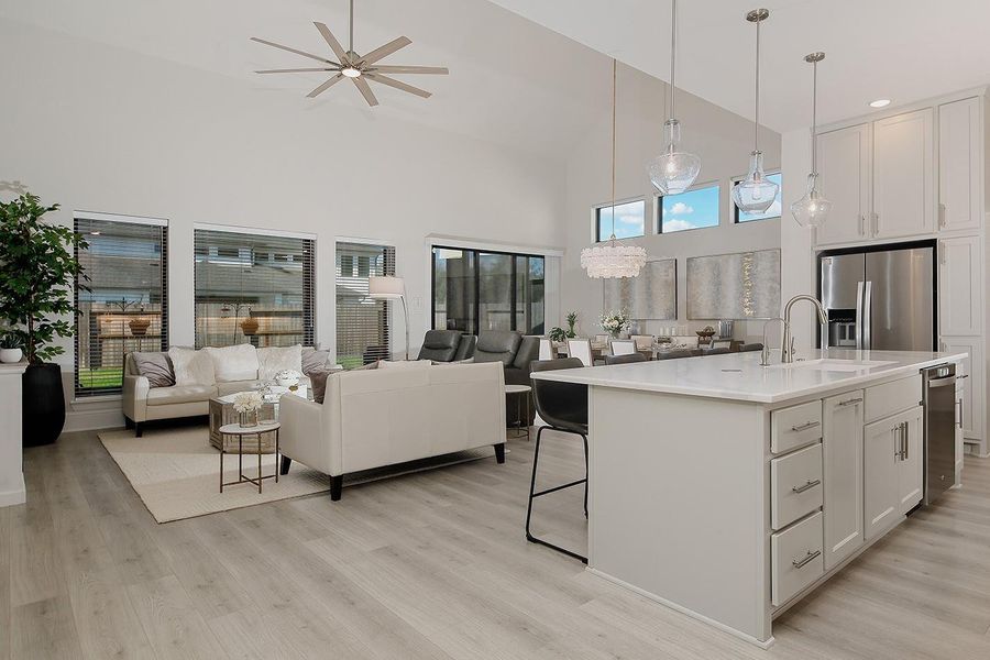 Furnished interior view inside a new home in The Highlands - 65', Porter (Image 18). Furnished interior view inside a new home in The Highlands - 65', Porter (Image 18).