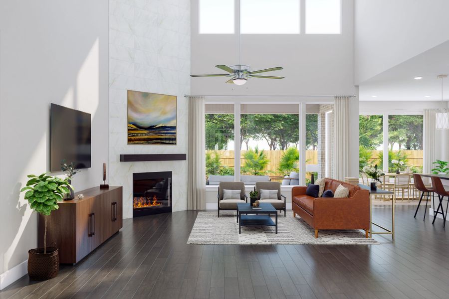 Representative furnished interior of a home built from the Carmine by Tri Pointe Homes in Trillium, Richmond (Image 5).