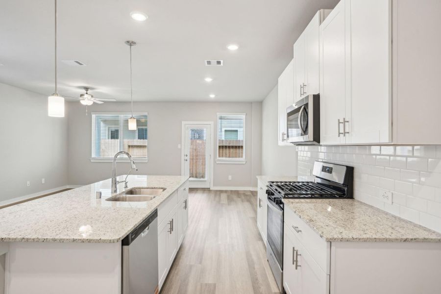 Furnished interior view inside a new home in Kemah Crossing - City Series, Kemah (Image 14). Furnished interior view inside a new home in Kemah Crossing - City Series, Kemah (Image 14).