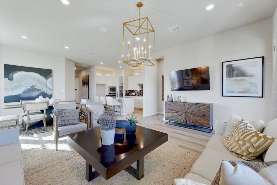 Representative furnished interior of a home built from the Lanport by Scott Felder Homes in Flora, Hutto (Image 5).