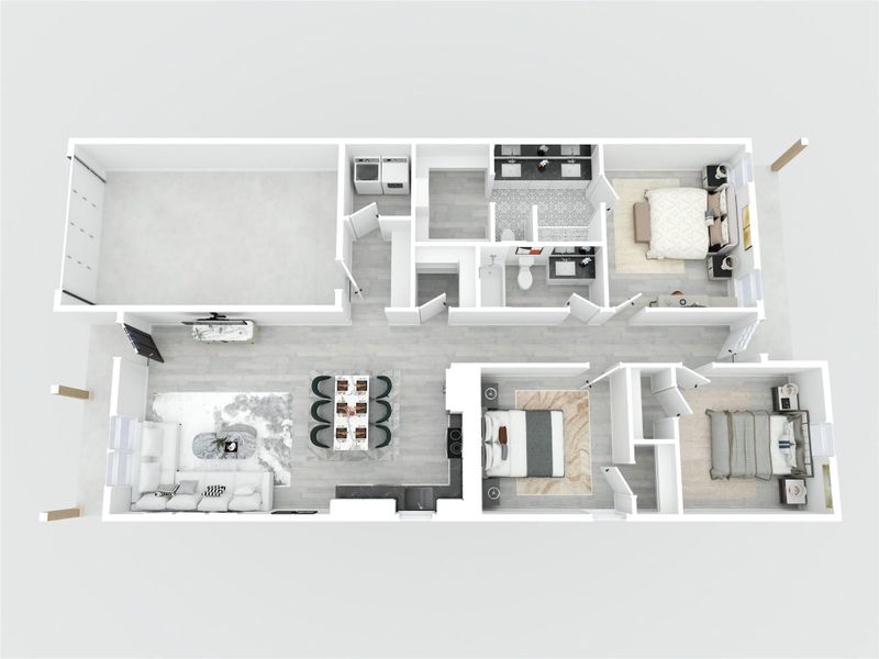 2D floor plan layout of this home in , Beaumont, TX (Image 4).
