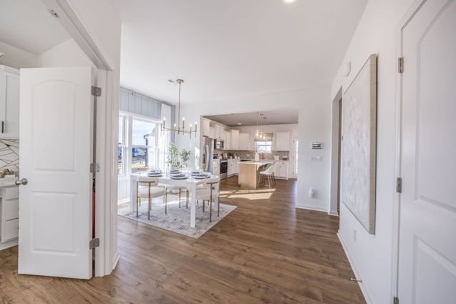 Representative furnished interior of a home built from the Hudson by True Homes in Whispering Hills, Locust (Image 12).