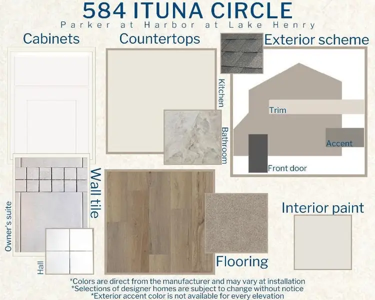 Parker - Colors for this home