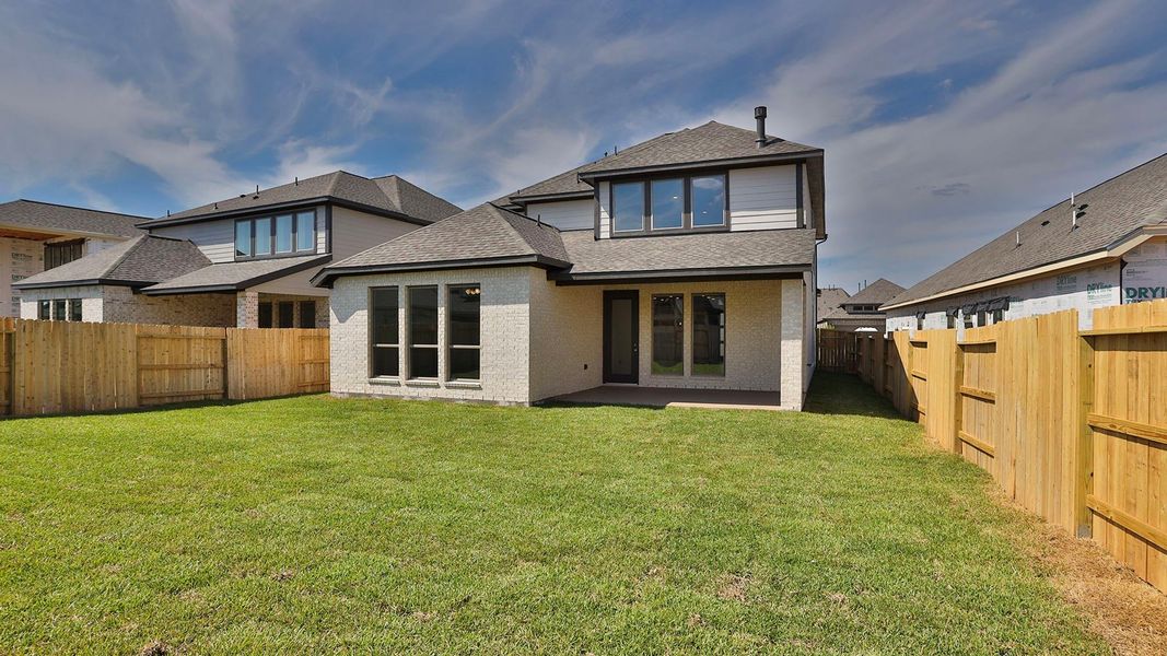 Exterior details and patio area of a home in Marvida 45' - Gated, Cypress (Image 1). Exterior details and patio area of a home in Marvida 45' - Gated, Cypress (Image 1).