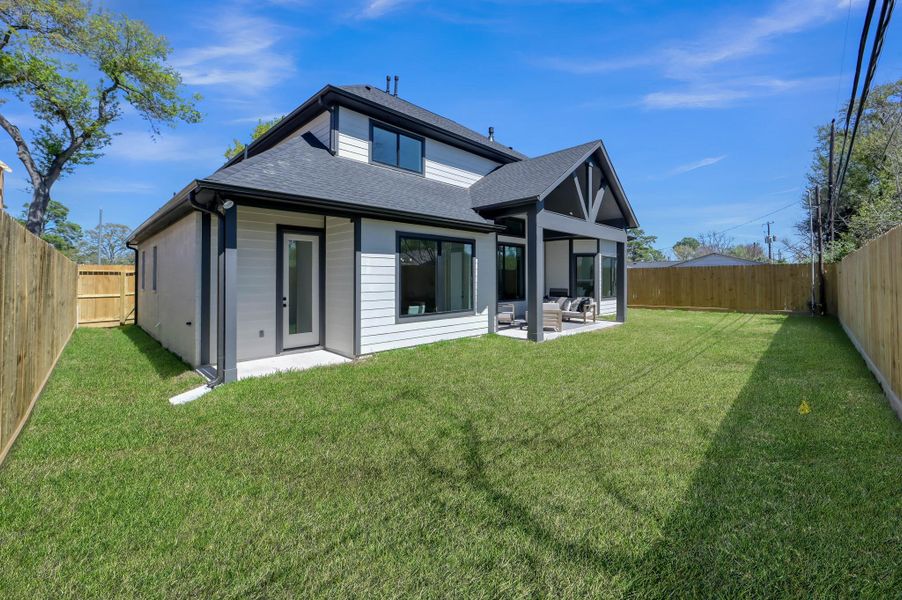 Exterior details and patio area of a home in , Houston (Image 22). Exterior details and patio area of a home in , Houston (Image 22).