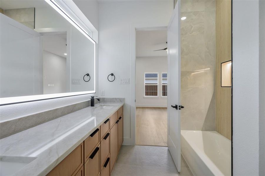 Furnished interior view inside a new home in , Dallas (Image 11).