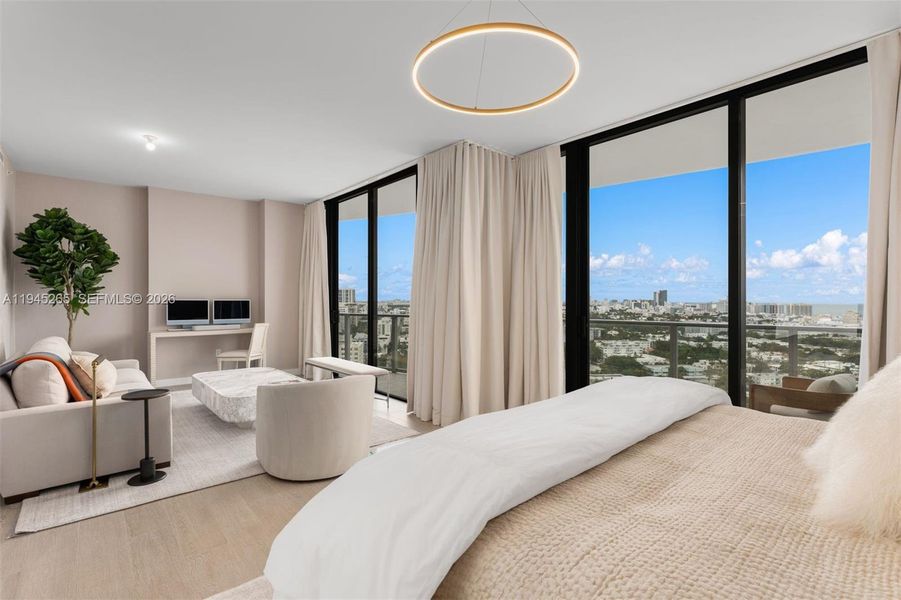 Furnished interior view inside a new home in Five Park, Miami Beach (Image 12).