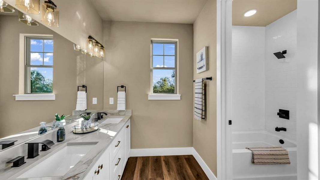 Furnished interior view inside a new home in Saddle Crest Estates, Weatherford (Image 28). Furnished interior view inside a new home in Saddle Crest Estates, Weatherford (Image 28).