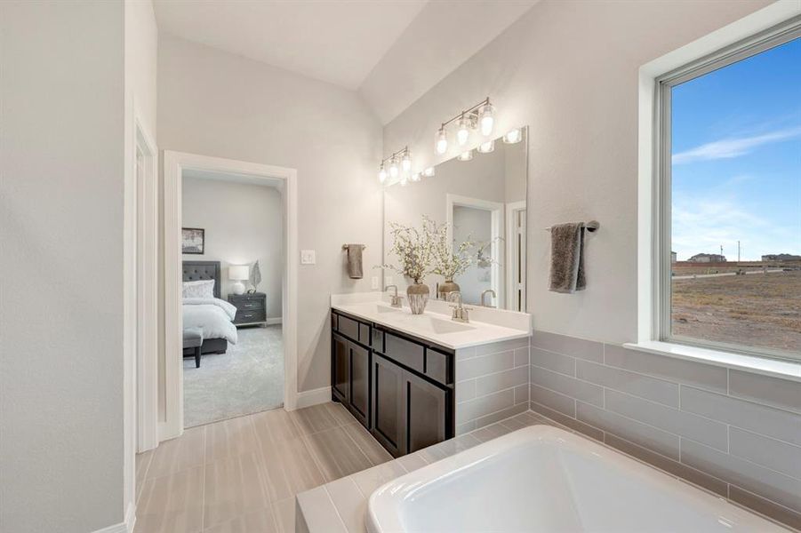 Furnished interior view inside a new home in Talia – Garden Series, Mesquite (Image 28).