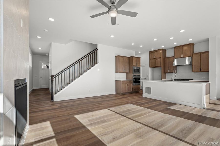 Furnished interior view inside a new home in Trailside at Cottonwood Creek, Colorado Springs (Image 11). Furnished interior view inside a new home in Trailside at Cottonwood Creek, Colorado Springs (Image 11).