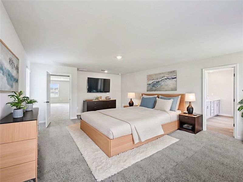 Furnished interior view inside a new home in Harmony Manor, Fairburn (Image 10).