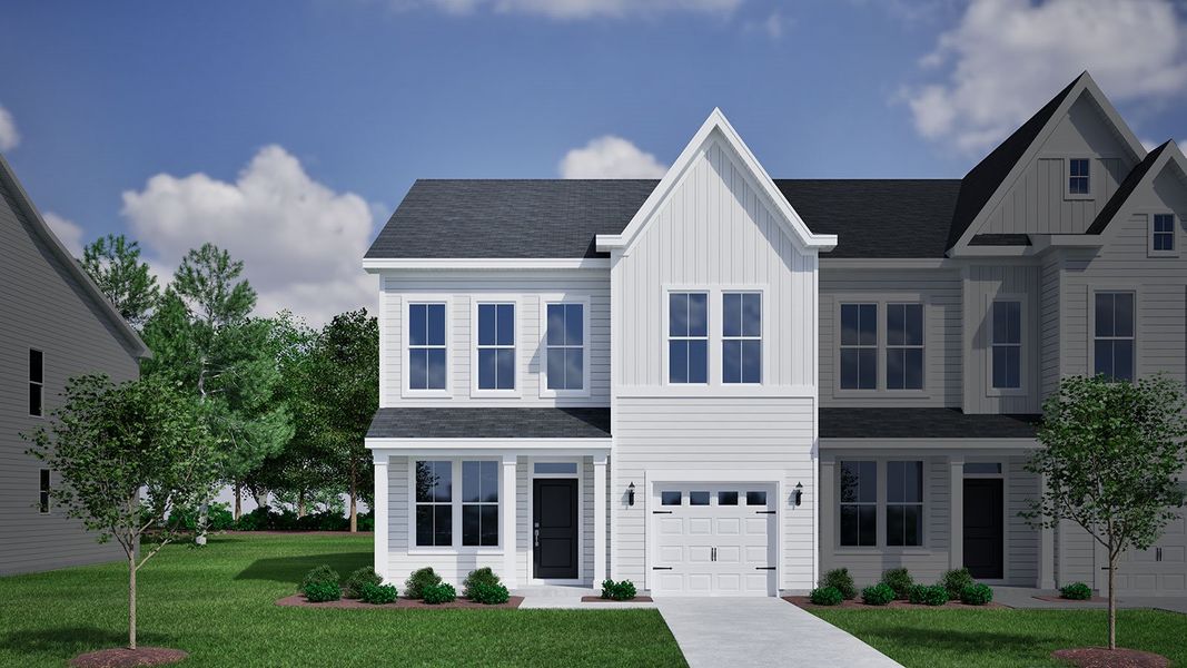 Representative exterior photo of a completed home built from the Hyacinth - Vanguard Collection by Mungo Homes in Avenue One, Castle Hayne, NC (Image 14).