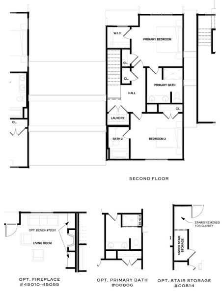 2D floor plan layout for the The Chardonnay by New Leaf Builders in Hayes Park, Johns Island, SC (Image 6).