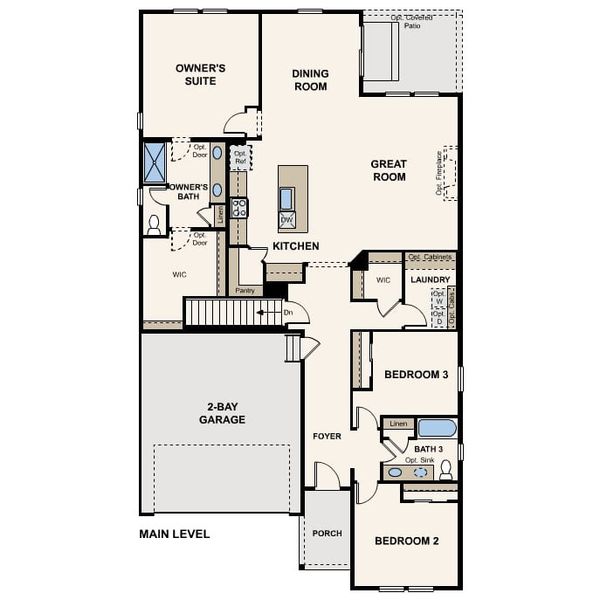 2D floor plan layout of this home in Sweetgrass, Dacono, CO (Image 2). 2D floor plan layout of this home in Sweetgrass, Dacono, CO (Image 2).